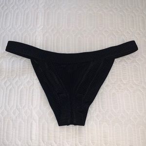 Frankie’s Swimwear Ribbed Navy Cheeky Bottoms